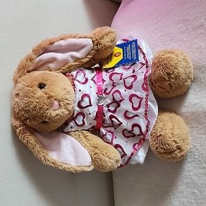Build-A-Bear VINTAGE Bunny w/NWT Pink Hearts Dress